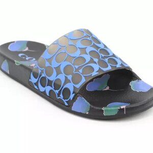 Coach Udele Signature CC's Floral Slides Sandals Women's Size 9 New In Box